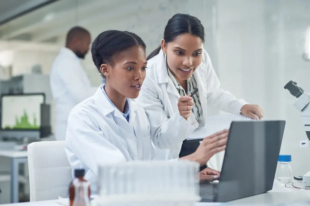 two women on laptop