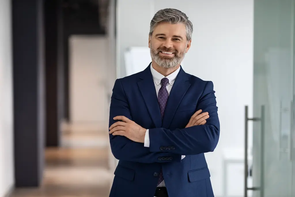 Businessman smiling