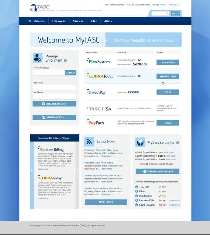 MyTasc website